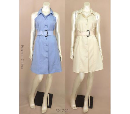 Vestido con cinto Femenino c321792