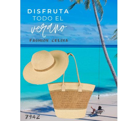 Cartera de Playa con Sombrero  C7942