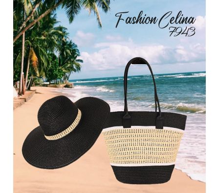 Cartera de Playa con Sombrero C7943