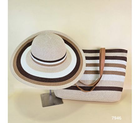 Cartera de Playa con Sombrero C7946