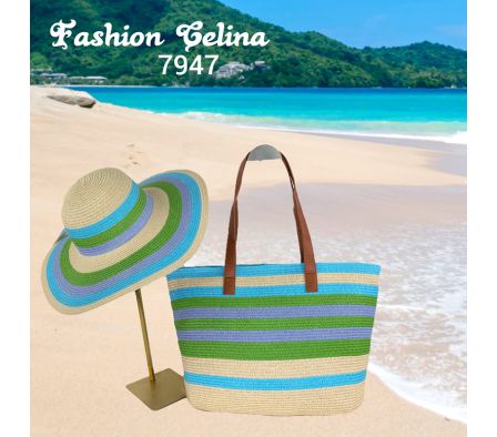 Cartera de Playa con Sombrero C7947