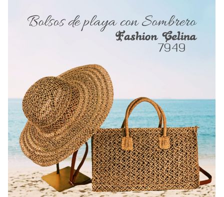 Cartera para Playa con Sombrero c7949